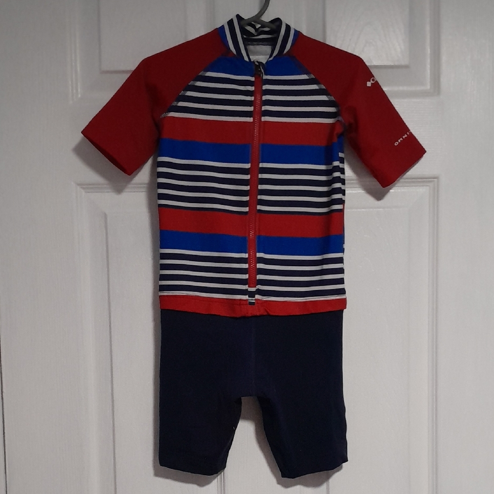 Columbia Kids Red and Blue Striped Swimwear